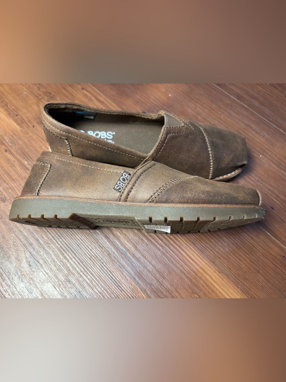 Skechers Bobs Memory Foam Slip-On - Brown with Faux Fur, Size 6 - NEW - Picture 5 of 6